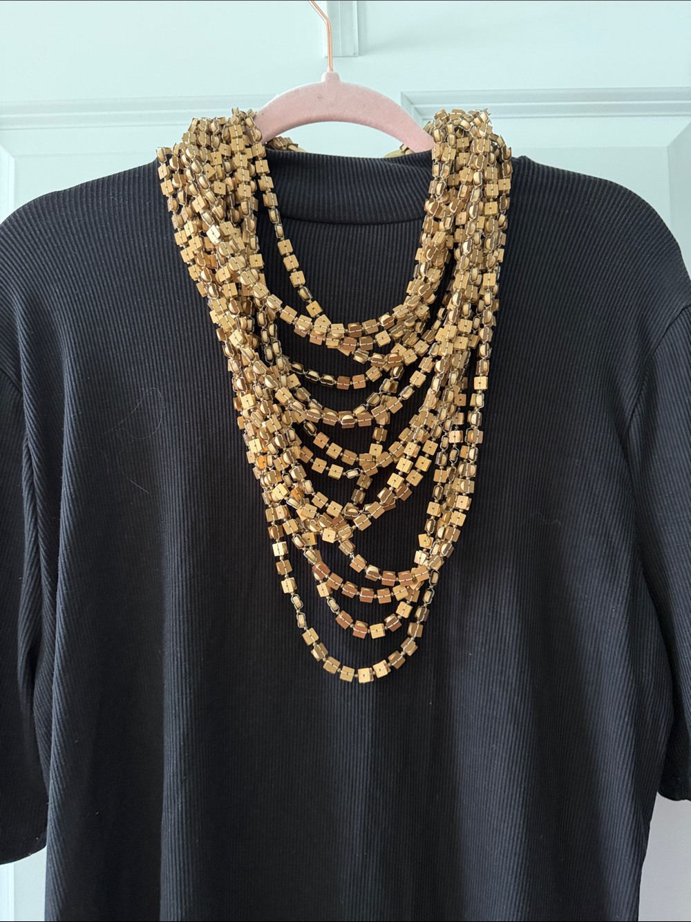 Chico
 Gold Multi-Strand Bead Necklace
